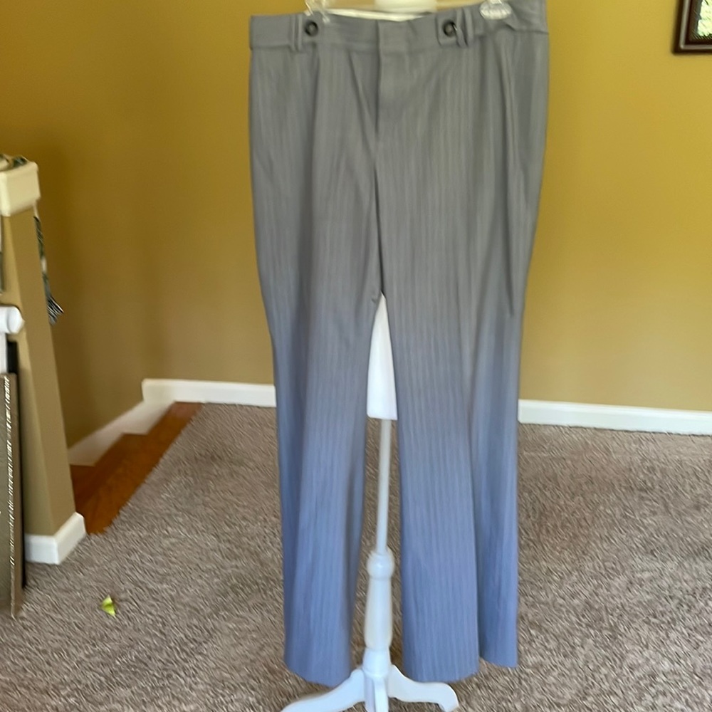 Banana Republic Grey Pinned Stripped Pants